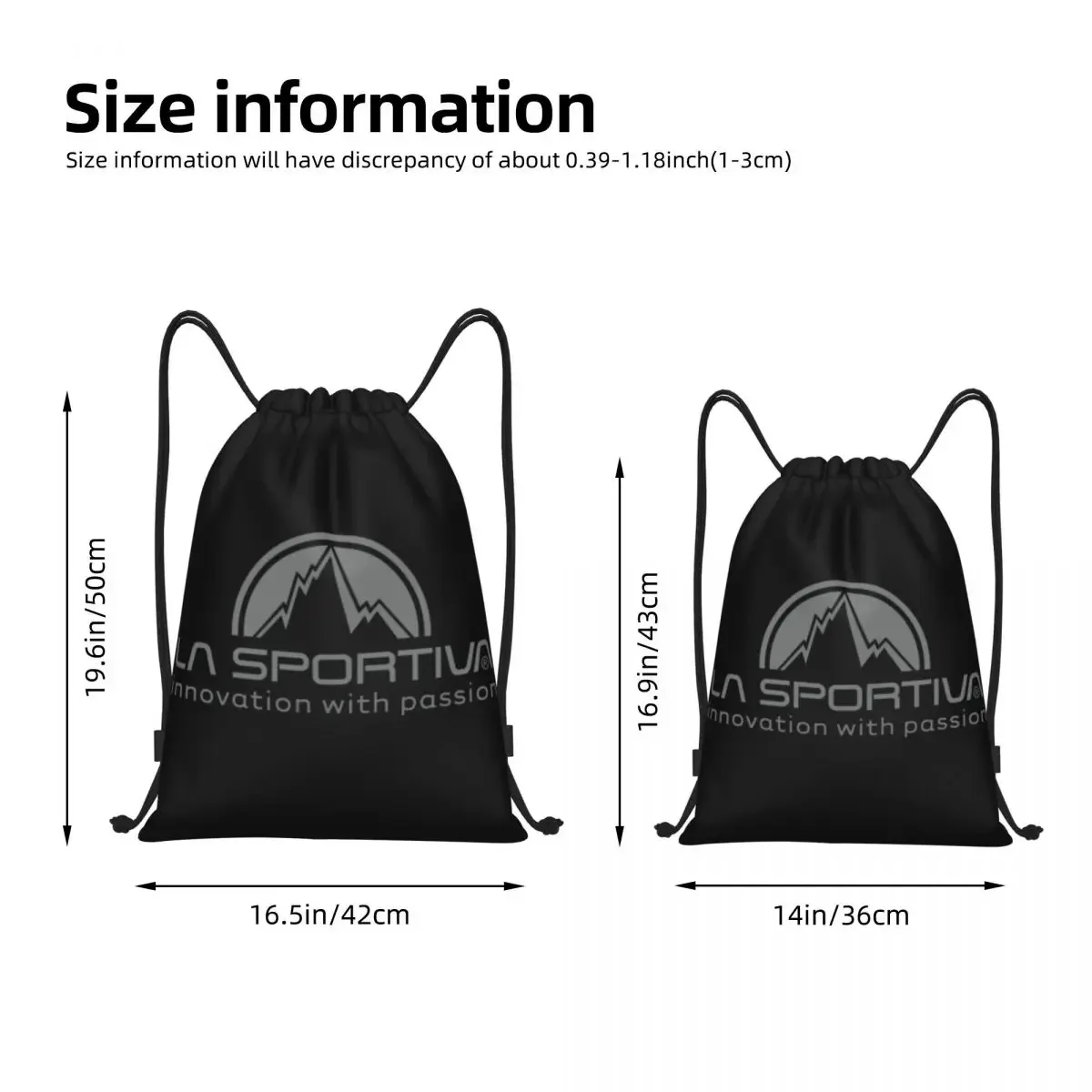 La Sportiva Drawstring Bags Sports Backpack Gym Sackpack Water Resistant String Bag for Cycling