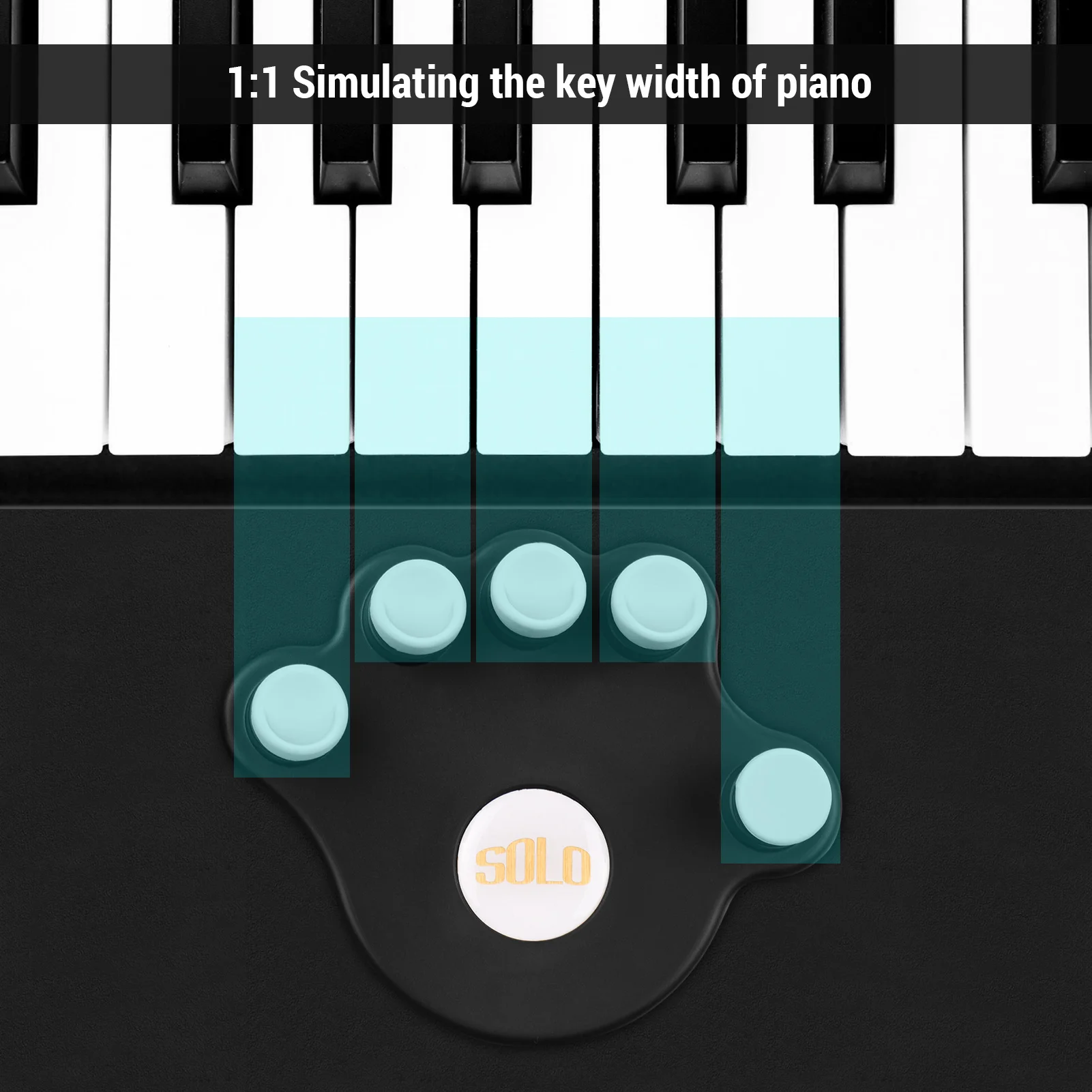 SOLO SP-140 Piano Finger Trainers Fingers Strength Training Tools for Piano Beginners, 1 Pair/Pack