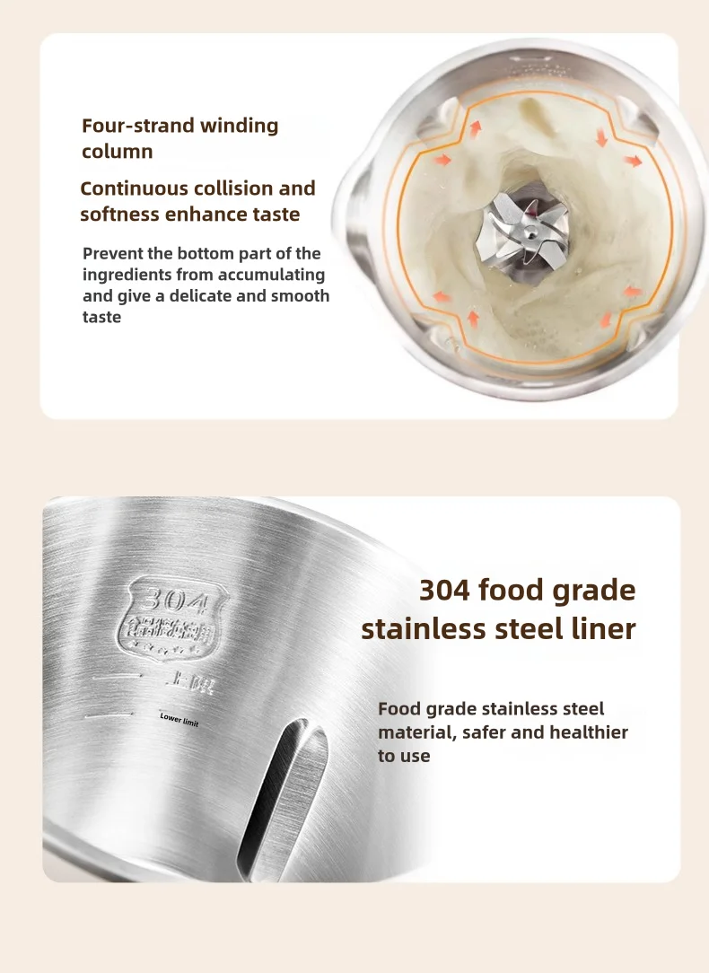 sojamelkmachine muurbreker huishoudelijk volautomatisch nieuw multifunctioneel mini stille nutmikshake machine nutmixerm