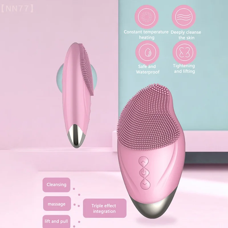 قابلة للشحن/بطارية الكهربائية سيليكون منظف للوجه مدلك العناية بالبشرة جهاز تدليك جهاز تجميل الاهتزاز تنظيف المسام