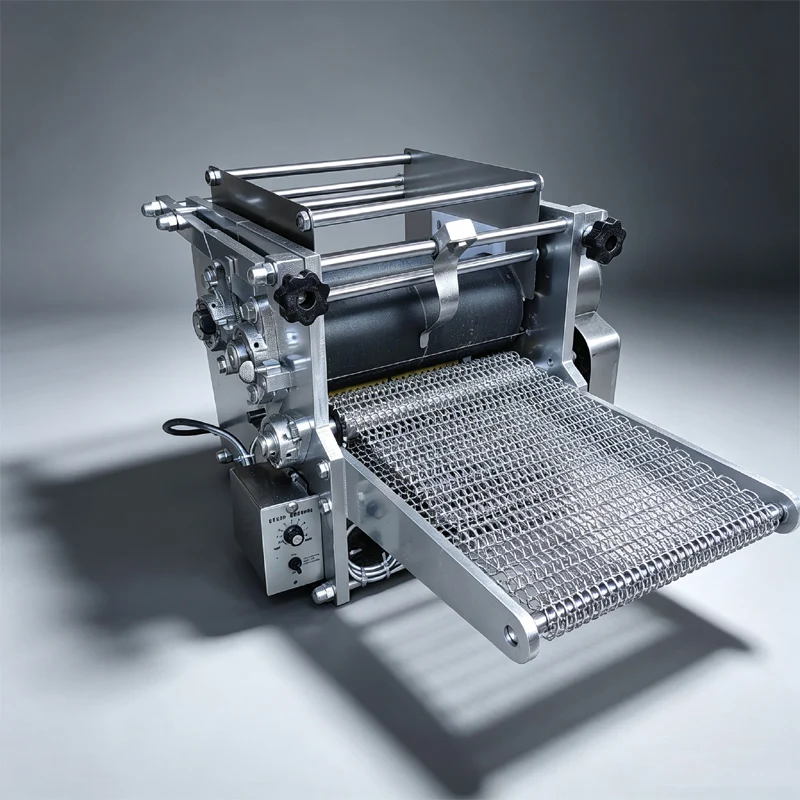 Electric Corn Tortilla Making Device Automatic Working Mode Adjustable Thickness Custom Size Mexican Taco Flatbread Equipment