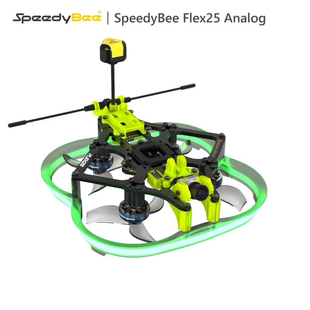 

SpeedyBee 2,5 дюймовый Квадрокоптер 4S Flex25 RunCam Phoenix2-NANO аналоговый F745 35A Freestyle Drone Cinewhoop Tinywhoop