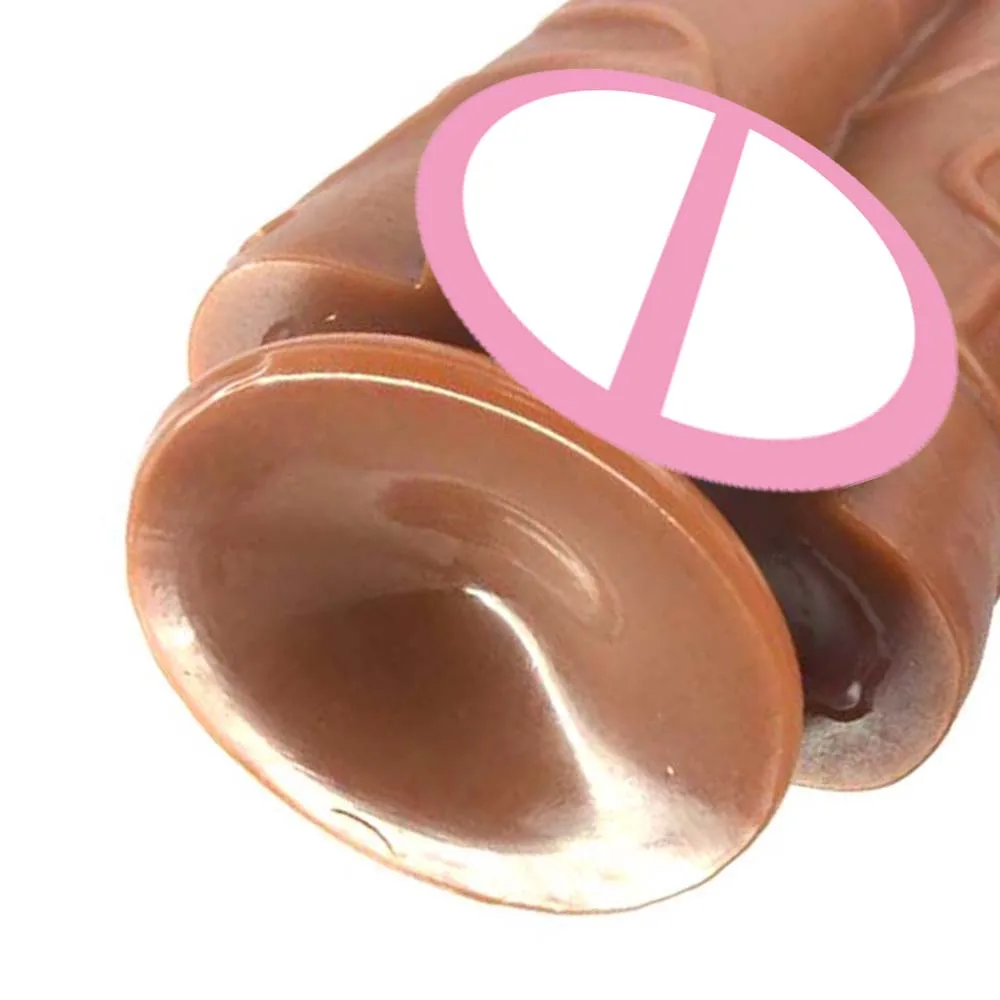 SHAZ Hands-Free Double-Headed Dildo for Women And Men Powerful Suction Cup Realistic Design G-Spot Anal Stimulation Masturbator