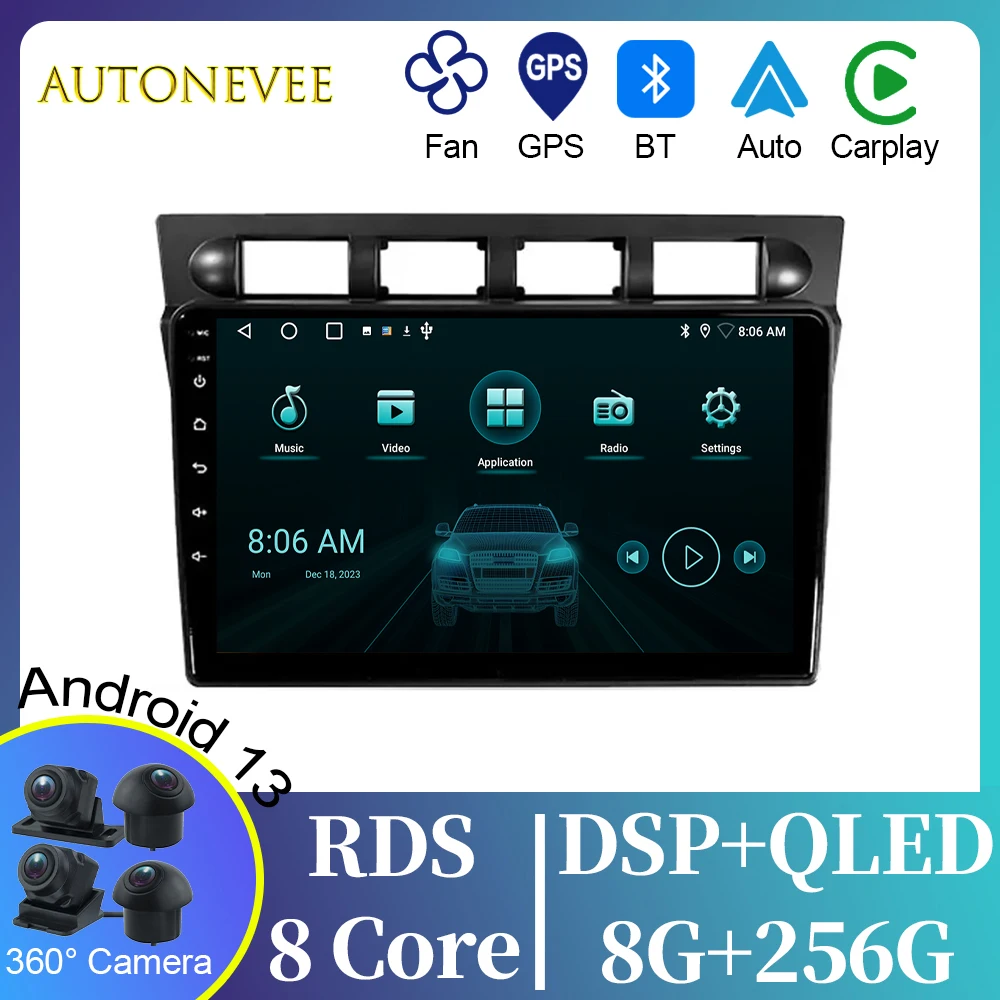 

For Kia Picanto SA Morning 2004 - 2007 Video Player Android Auto Car Radio Navigation Multimedia Stereo Carplay QLED No 2din DVD