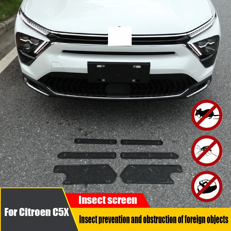 For Citroen C5X Insect proof net water tank protection net front face grille cover special accessories for modification