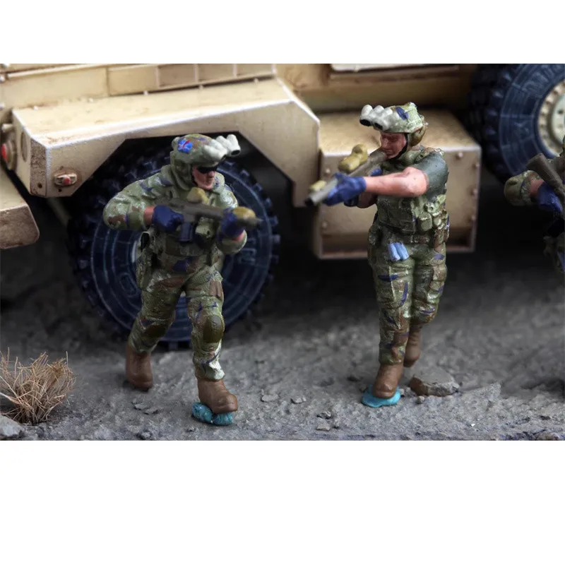 Nowy Model 1:72 6 Sztuk Brytyjski Specjalny Drużyna Powietrznodesantowa Żołnierz Figurka Akcji Zabawki DIY Scena Akcesoria Ekspozycyjne
