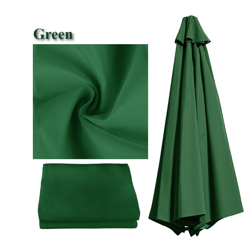 Replacement Parasol Canopy Universal Umbrella Replacement Cloth Garden Parasol Sunshade Cover for Garden Patio Yard Beach Pool image 3