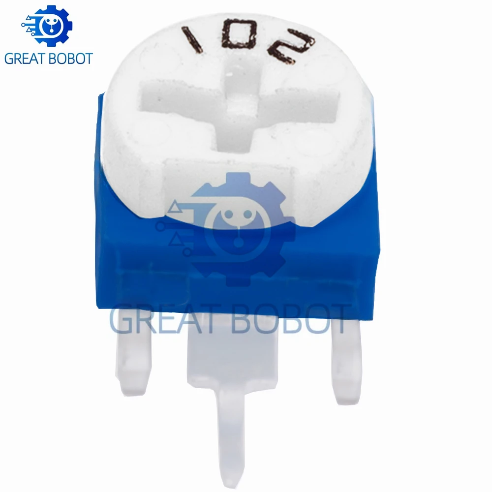 RM063 Variable Resistor Assortment (10PCS): 100Ω/200Ω/500Ω/1kΩ–1MΩ Trimmer Potentiometer Kit
