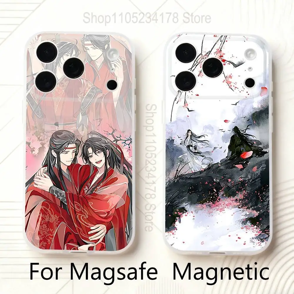 

Mo D-Dao Zu Shi Phone Case For iPhone 17,16,15,14,13,12,11 Pro,Max,Plus,Mini,Air,E Magnetic Magsafe Frosted Clear