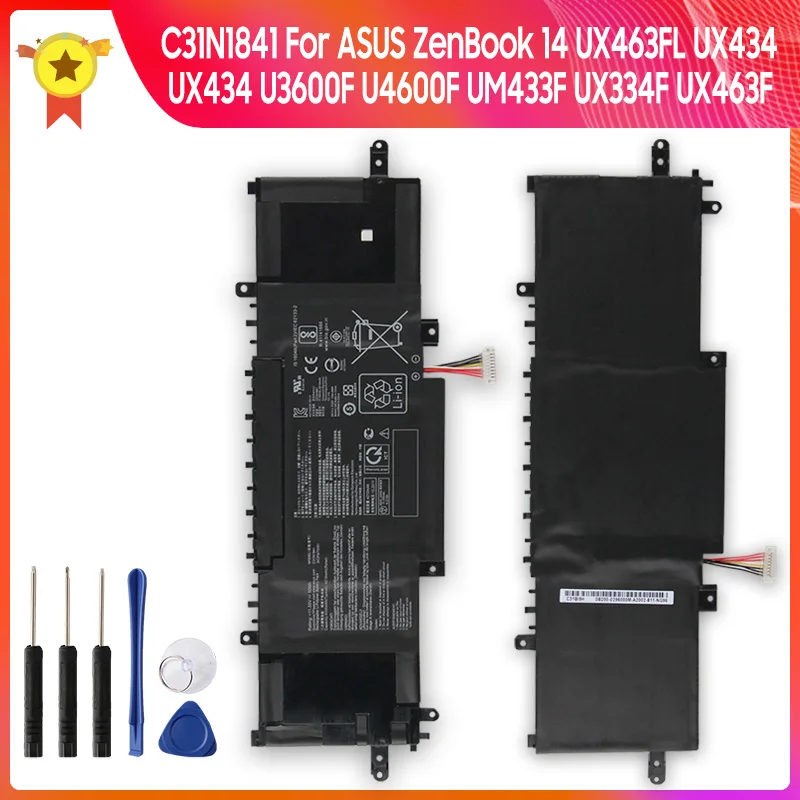 C31N1841 Battery For ASUS ZenBook Flip 14 UX463FL UX434 UX334 U4600F UM433F UX334F UX463F Quality Batteries 4335mAh