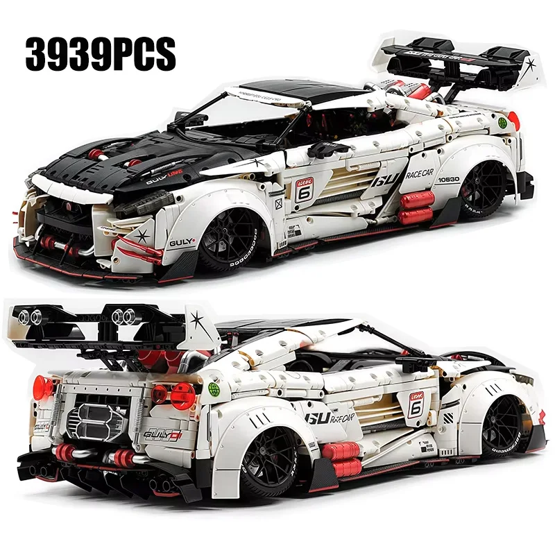 3939PCS Tecnico 1:8 GT-R Sport Car Building Blocks Con Scatola Originale Costruzione di Mattoni Giocattolo Regalo Per I Bambini Adulti