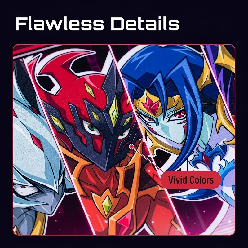 Diy 600x350mm Yu-Gi-Oh! ZEXAL Barian Seven Emperors Group Portrait Playmat Mizar /Durbe /Vector Single Board Game Card Mat Toys