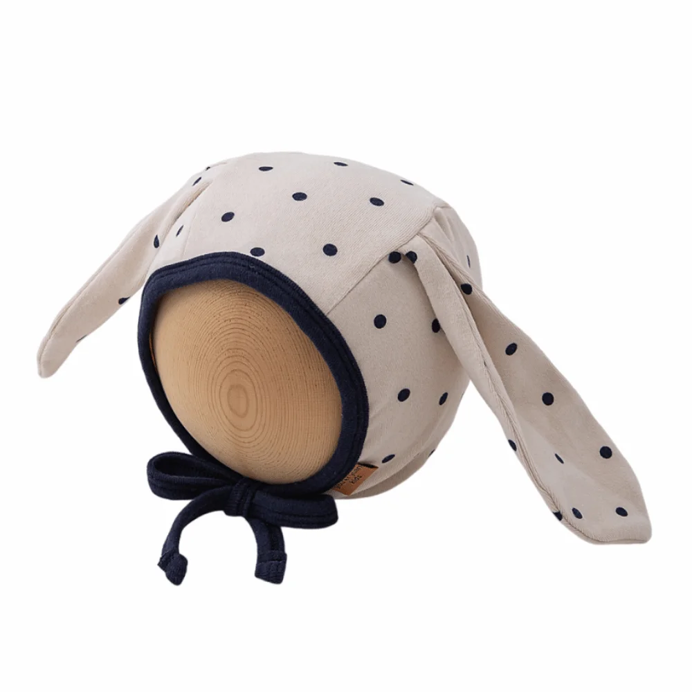 

Fashion Cute Baby Ear Protection Hats Sweet Soft Newborn Beanie Hat Windproof Polka Dot Baby Fetal Cap Toddler