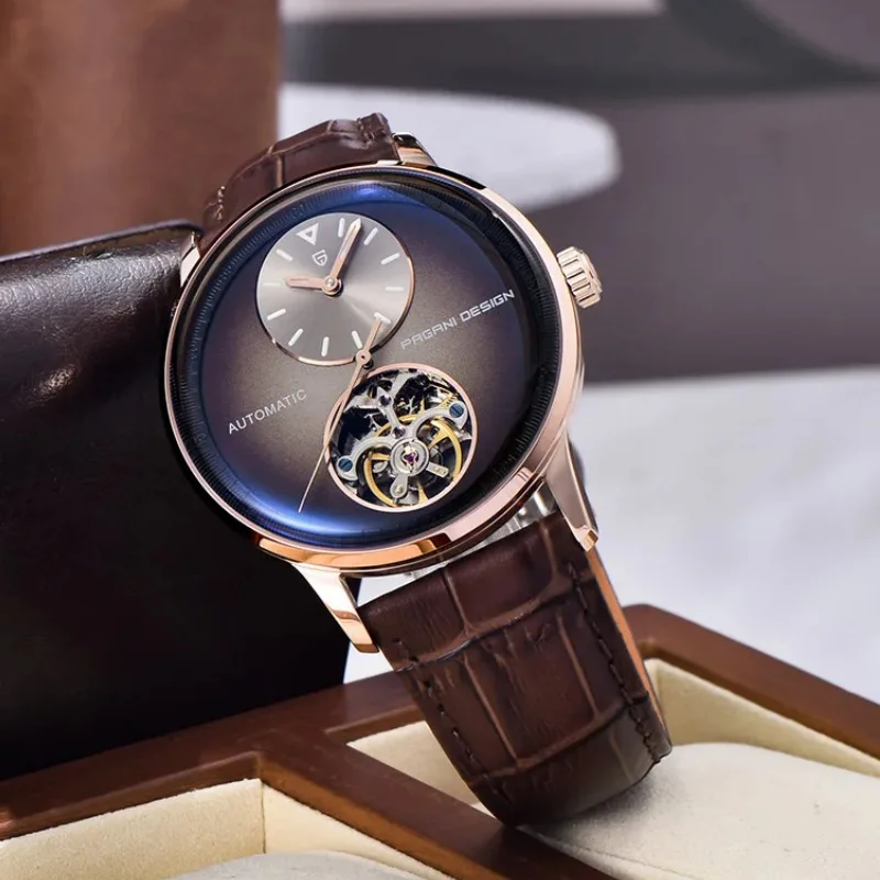 PAGANI DESIGN 1796 موضة جديدة 42 مللي متر ساعة ميكانيكية أوتوماتيكية للرجال 10Bar مقاوم للماء ضوء الليل جوفاء الأعمال الفاخرة 2025