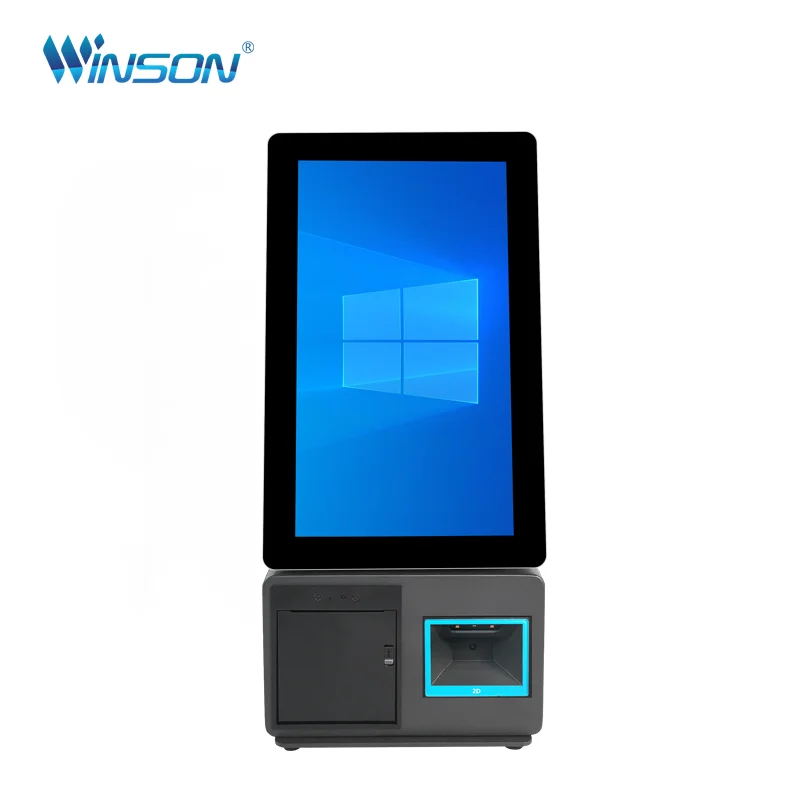 15.6 Inch Durable Electronic Touch Screen All In One Point Of Sales Systems Pos Pc Terminal With Printer