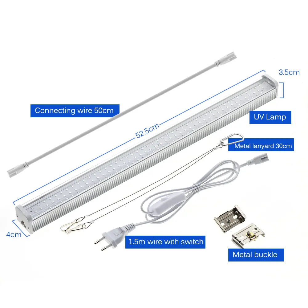 LED Ultraviolet Bar Light AC100-265V 395nm UV LED Light SMD2835  For Body Painting Blacklights Tapestry Poster Glow Party