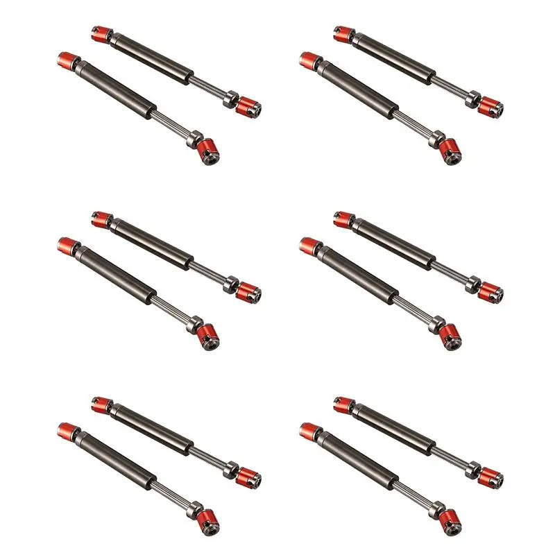 A63T-12PCS Metal CVD Drive Shaft 110-140Mm For 1/10 RC Rock Crawler Axial SCX10 90046