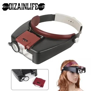 10X عقال النظارات المكبر قابل للتعديل حجم الصمام المكبر نظارات لقراءة المكبر البصري مضيئة أفضل 12 عدسة مكبرة للمبيعات - رقم 12