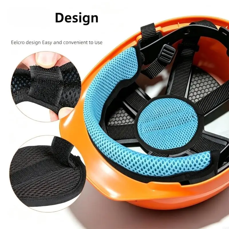 Breathable Helmet Comfort Insert Set for Long Wear and Work Use 4XBB