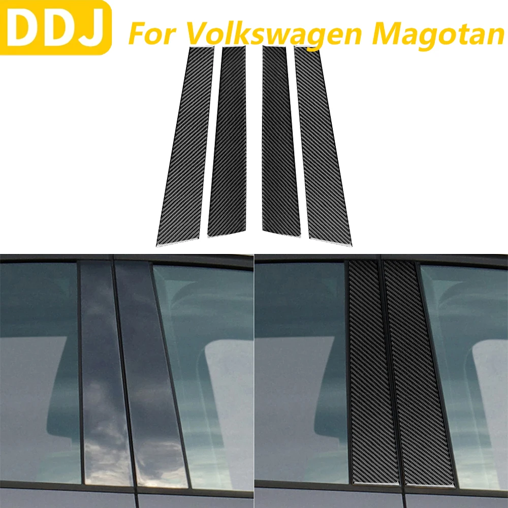 

Для Volkswagen Magotan CC 2017-2024 настоящее углеродное волокно, внешняя дверная панель B-стойки, накладка, автомобильные аксессуары, декоративная наклейка