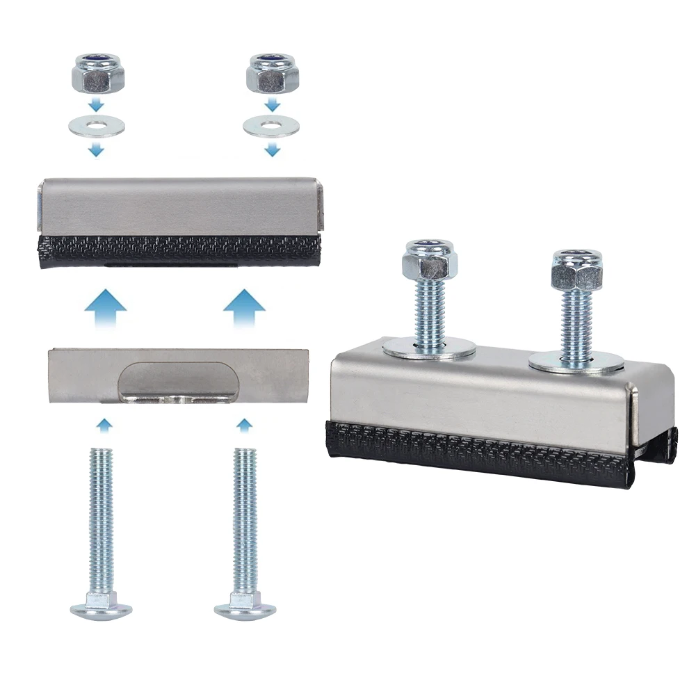 

2 PCS Caravan Van Roof Rack Mount Kit,Camper Van Motorhome Roof Rail Mounting Brackets for Solar Panel or Roof Rack