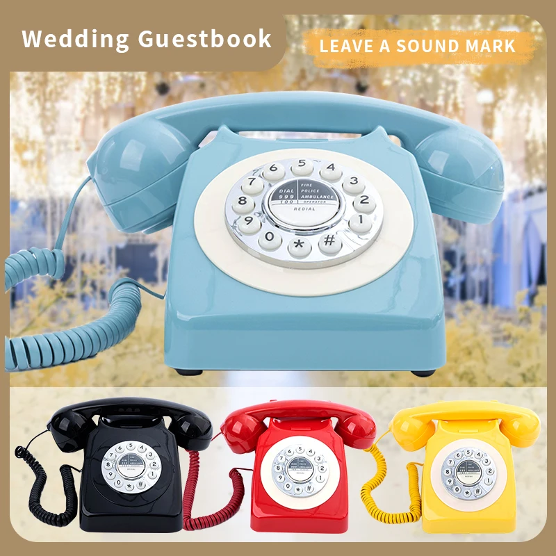 Wedding Blessings Recording Telephone Audio Message Book Party Birthday Prayer Voice Retention Commemorative Telephone Set