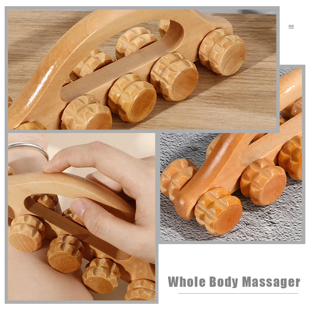 2 Pcs Wooden Massager Roller Muscle Stick Leg Set Cellulite for Legs Calf Muscles Thigh