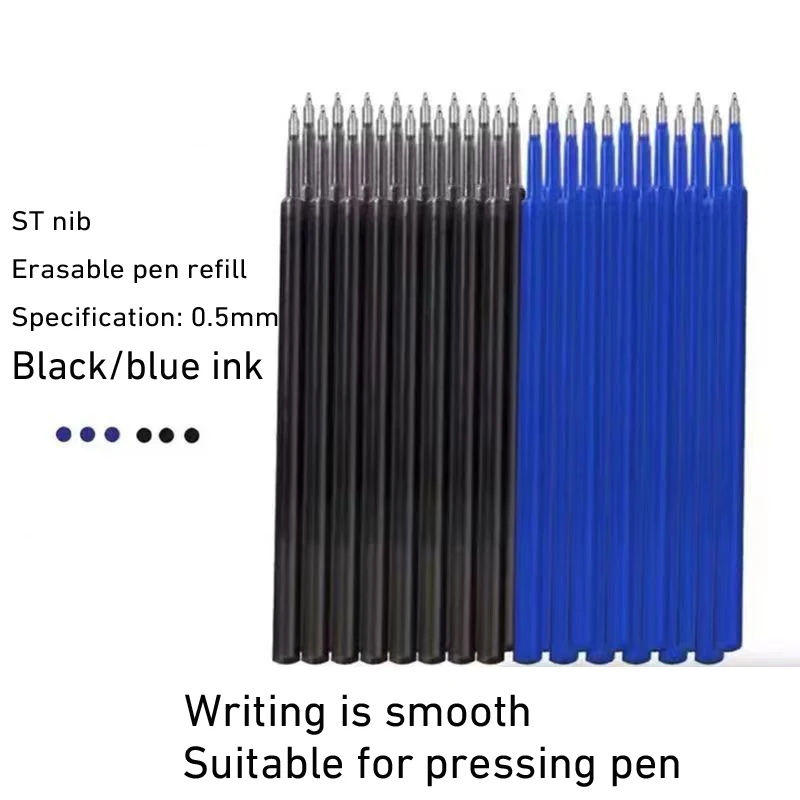 Imagem -02 - Recargas de Refil de Caneta Apagável st Nib Tinta Preta e Azul Papelaria Estética Lavável Suprimentos de Escrita 05 mm 12 Pcs