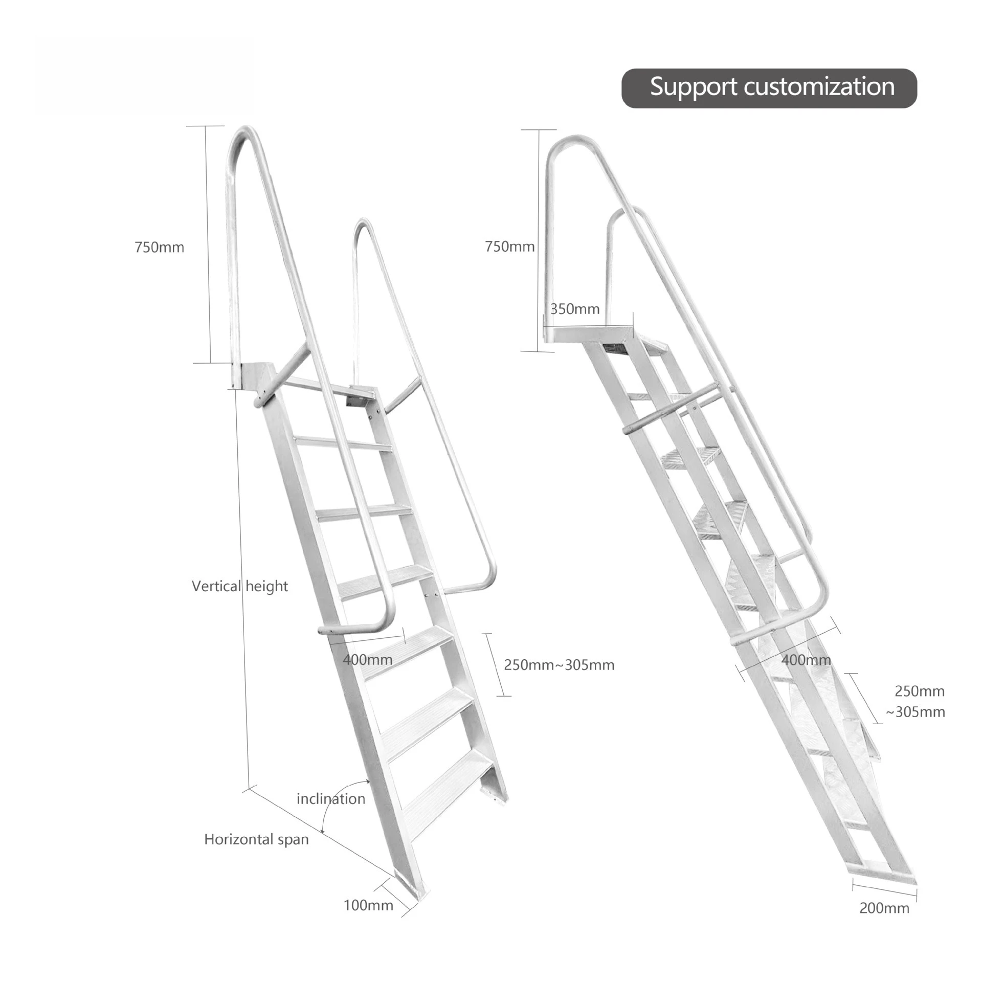 Folding herringbone ladder drying rack dual-purpose thickened telescopic climbing ladder