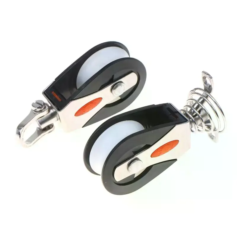 Marine Rigging Boat Stainless Steel Nylon Pulley Wheel Yacht Mast Outhaul Pilates Reformer Fitness Cable Machine Pulley
