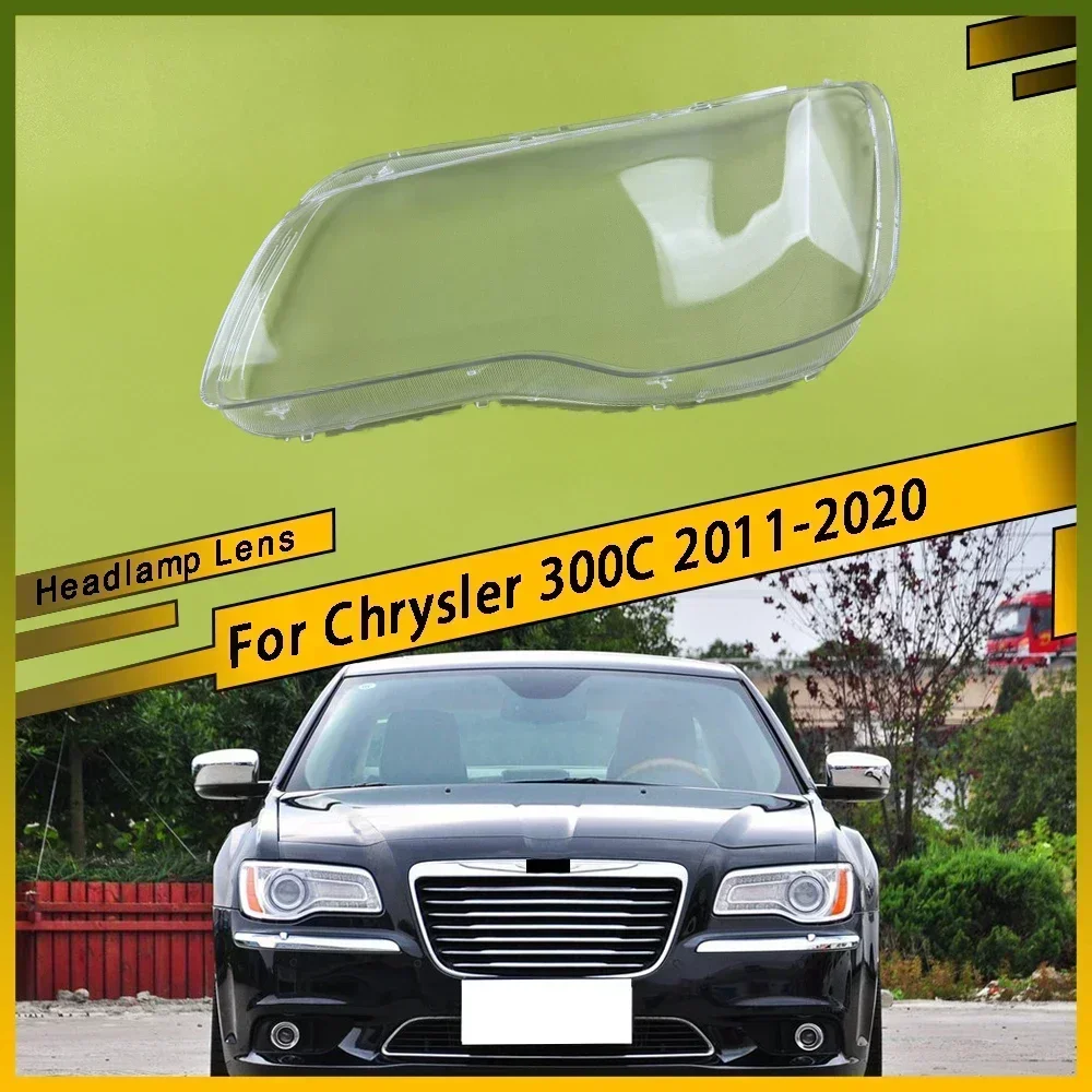 

For Chrysler 300C 2011 - 2020 Car Front Headlamps Headlight Cover Transparent Lampshade Front Headlight Cover Shell Car Gadgets