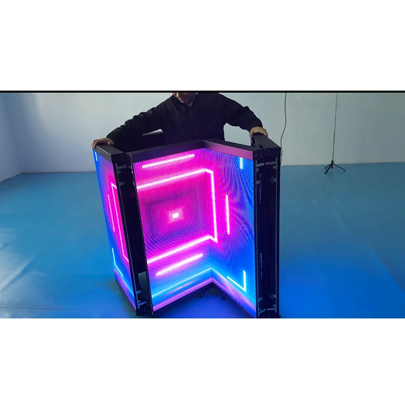 4500nits Foldable Dj Booth Portable Dj Table Booth Stand Folding Dj Booth Led Display for Disco, Party and Night Club view 3