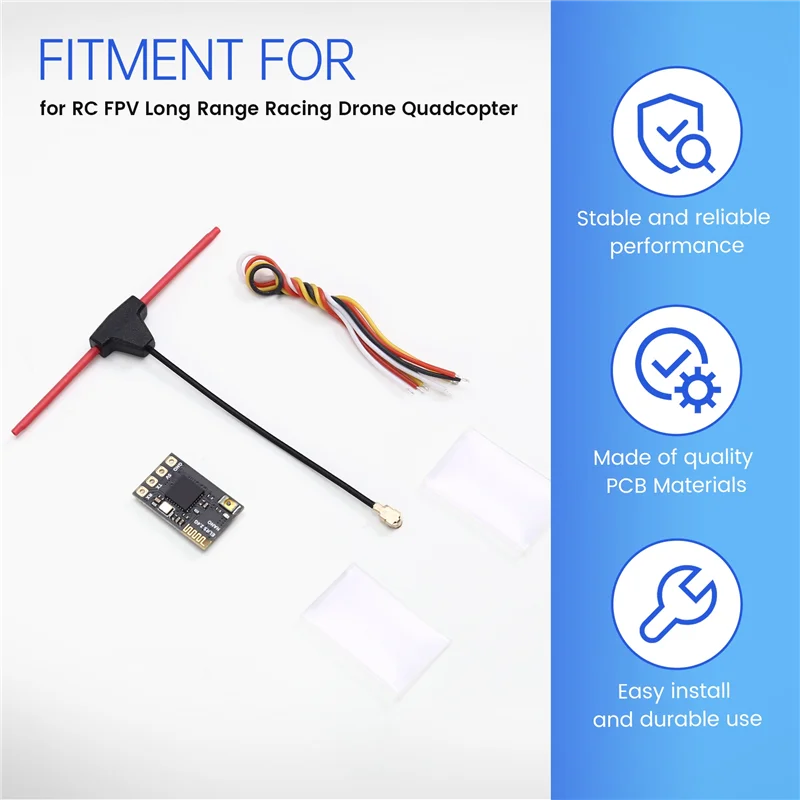 Excellenttquality-ELRS 2,4G Empfänger FPV Drone Empfänger mit T Typ Antenne für RC FPV Long Range Racing Drone Quadcopter