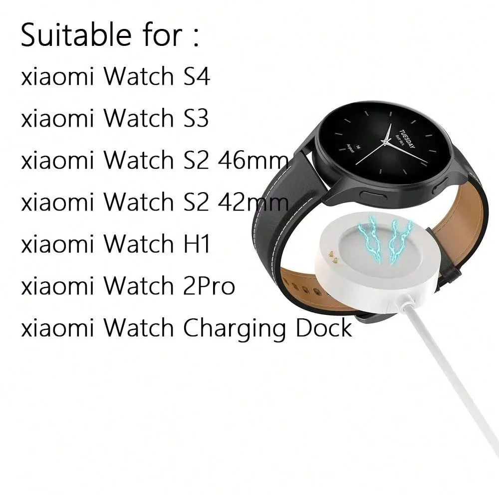 شاحن مغناطيسي كابل USB 100 سم متوافق مع ساعة Xiaomi S4 S3 S2 & Watch 2 Pro ملحقات الساعة الذكية للشحن السريع #2