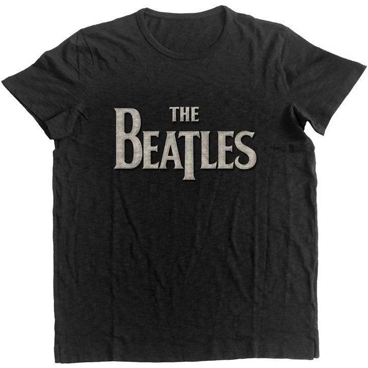 Beatles Drop T Logo Black Band Graphic T-Shirt Cotton Men Women Streetwear Tee