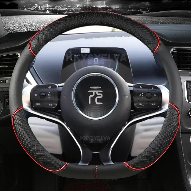 For BYD Atto 3 Atto 3 EV Yuan Plus 2022 2023 Microfiber Leather Sport D Shape Car Steering Wheel Cover Auto Accessories