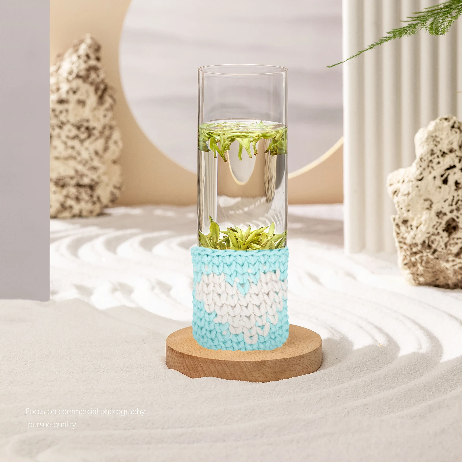 

Creative Cotton Rope Knitted Cup Sleeve Glass Cup Protective Cover Lightweight Handcrafted Anti-Scald Glassware Cover Unique
