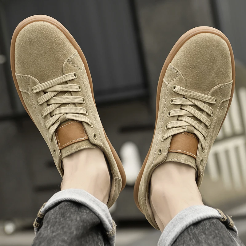 

Брендовая модная удобная повседневная обувь, универсальная мужская кожаная обувь для поездок на работу, уличная противоскользящая износостойкая спортивная обувь