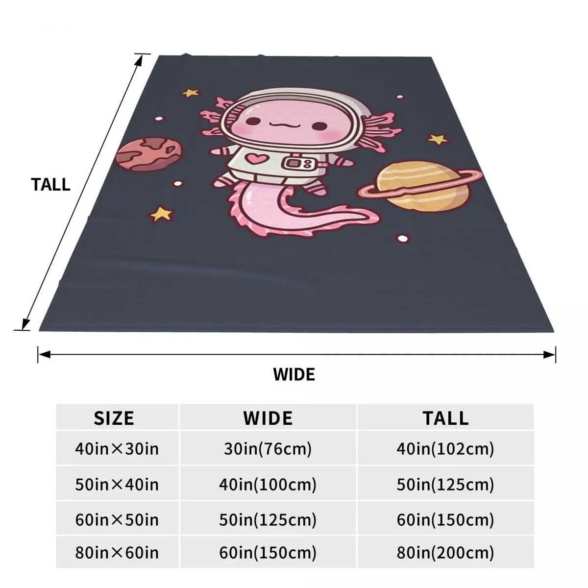 Kawaii Axolotl Mexican Salamander Blankets Fleece Sofa Throw Blanket Super Soft for Home Bedroom Outdoor Throws Bedspread Quilt - view 2