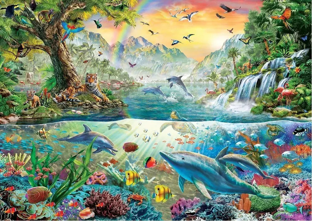 

Jigsaw Puzzles 500 Pieces for Adults Utopia Animal Scenery Puzzle Stress Relief Entertainment Toys Puzzles Christmas Gift