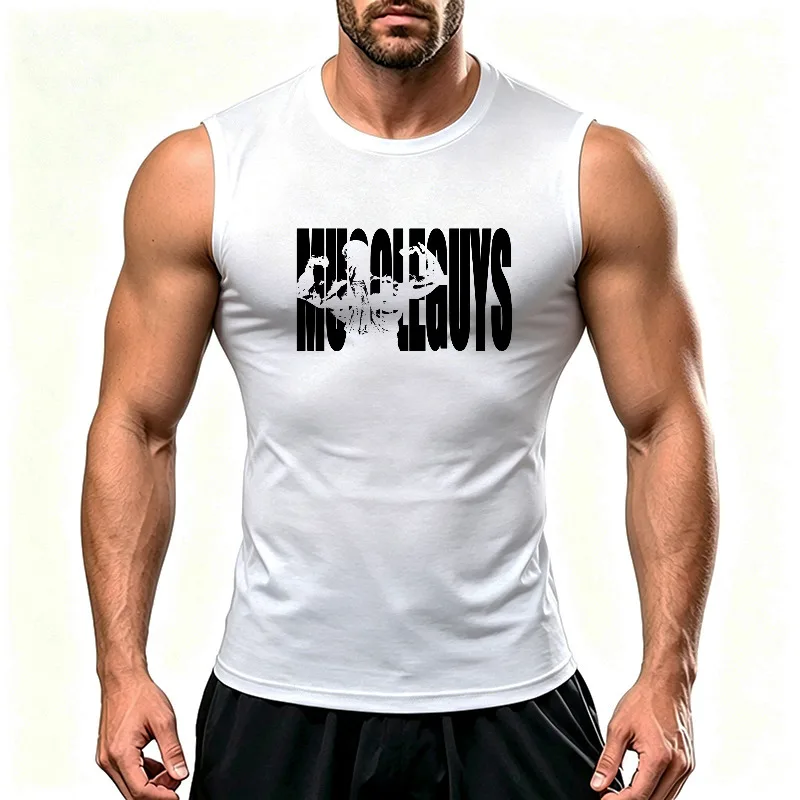 Men's Moisture Wicking Running Vests Top Quick Dry Sleeveless Gym Shirt Muscle Cut Athletic Fitness Vest Workout Summer Gear