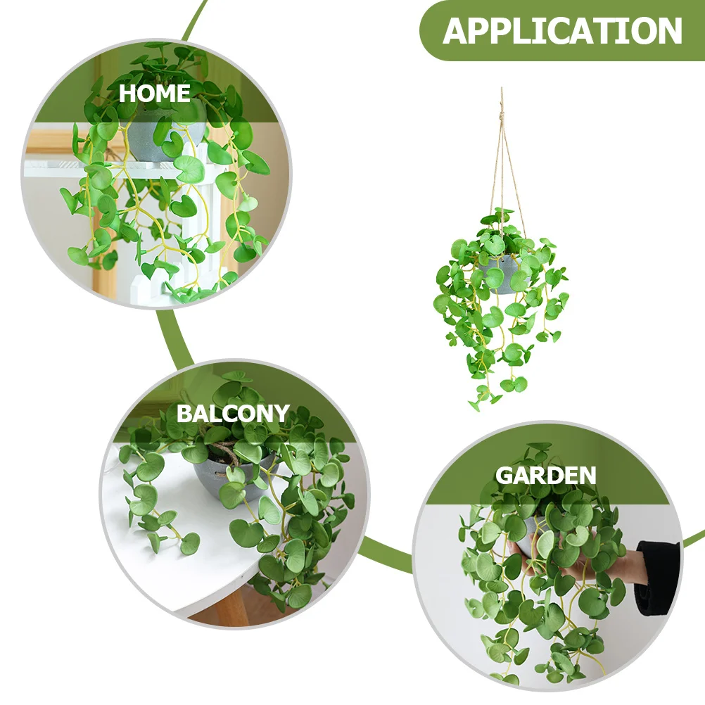 

Artificial Lucky Bamboo Wall Planter Silk Faux Hanging Plants For Indoor Outdoor Garden Patio Balcony Decoration Fake Hanging