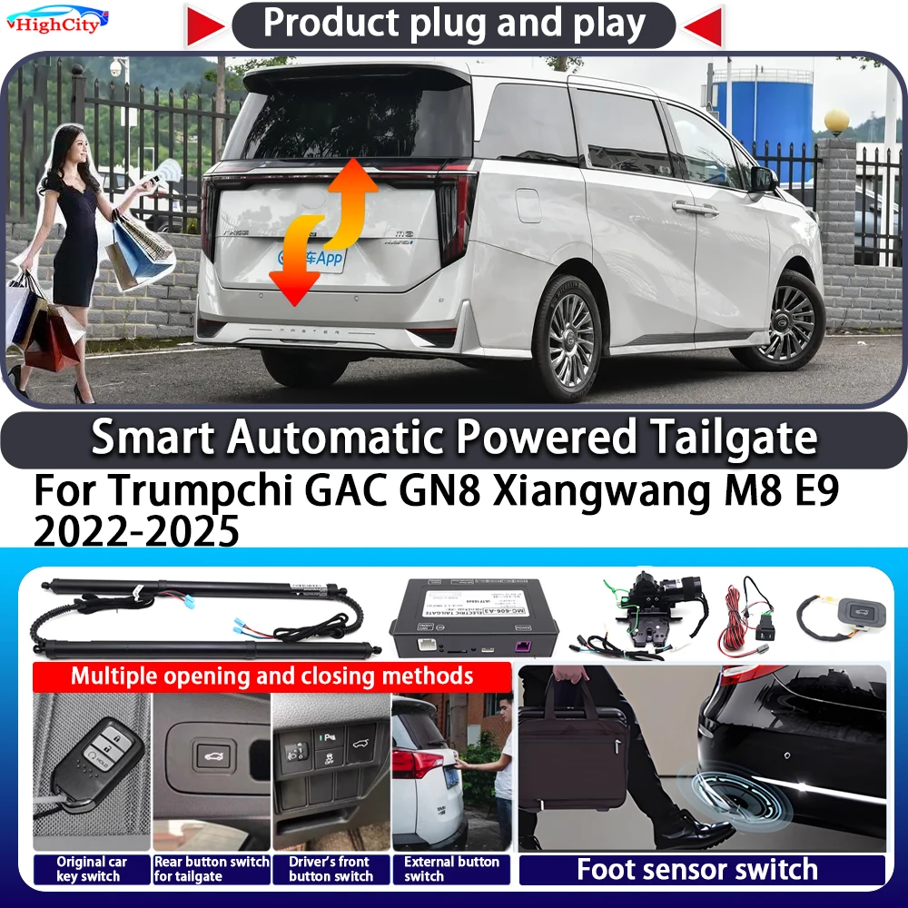 

For Trumpchi GAC GN8 Xiangwang M8 E9 2022-2025 Smart Automatic Powered Tailgate Key Trunk Lift Close Kit Electric Power Tailgate