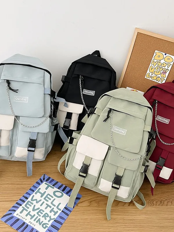 New Versatile Backpack for Female College Students, Junior and Senior High School Students, Large Capacity Simple Backpack
