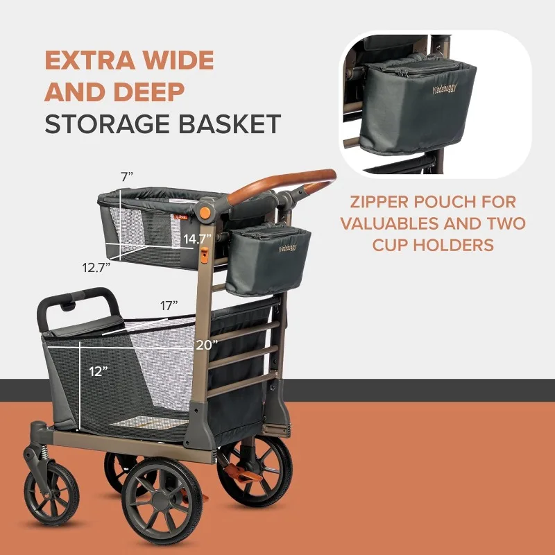عربة التسوق - عربات المرافق المحمولة وخفيفة الوزن القابلة للطي مع عجلات سهلة المناورة، وسلال تخزين لـ Gro #4