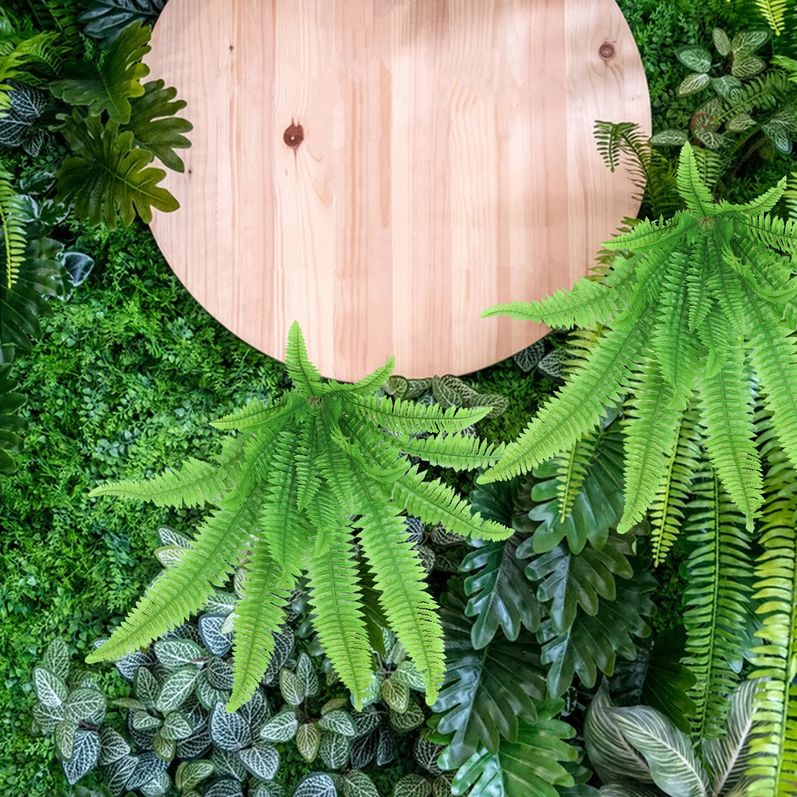 

Large-leaf Fern Artificial Green Plants Hanging Faux Vine Decor Bedroom Living Room Wedding Party Home Gathering
