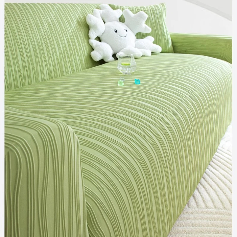 غطاء أريكة من الحرير الجليدي المبرد لعام 2025 - واقي تغطية كاملة صلبة بسيطة للصيف، غطاء مستقيم مقاوم للغبار #2