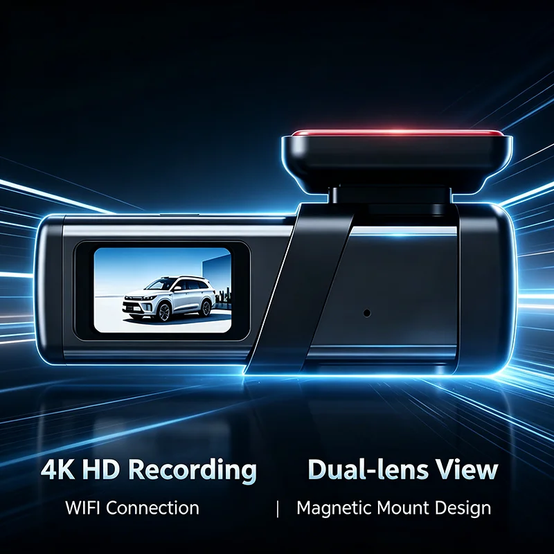 A69 DVR-8888 4K Ultra Clear Dash Cam Screen Option WiFi Connected Wide Angle Night Vision Parking Monitor Loop Recording