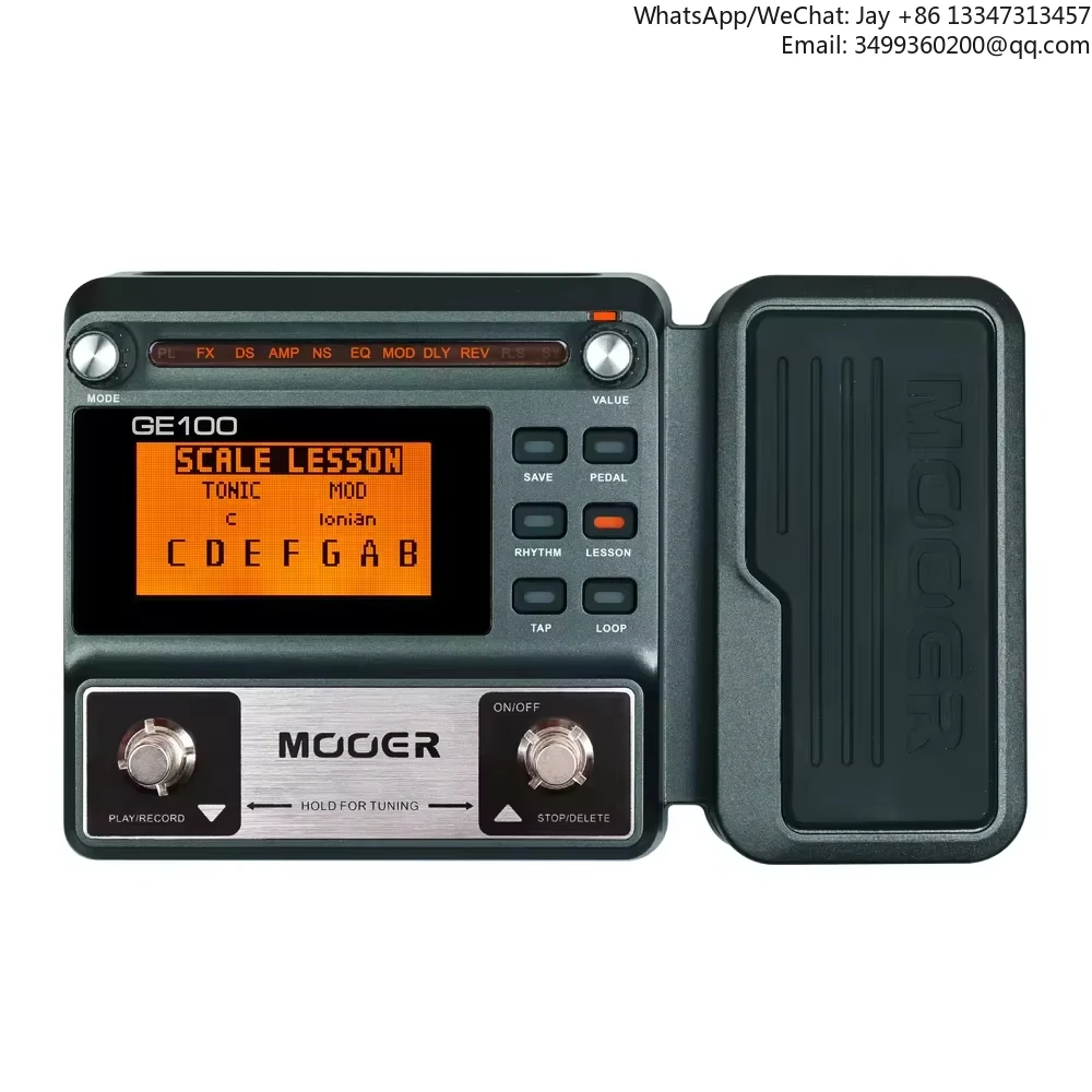 

MOOER GE100 Guitar Pedal Multi-effects Processor Effect Pedal With Loop Recording Max Time 180s 8 Effect Modules 40 Drum Rhythms