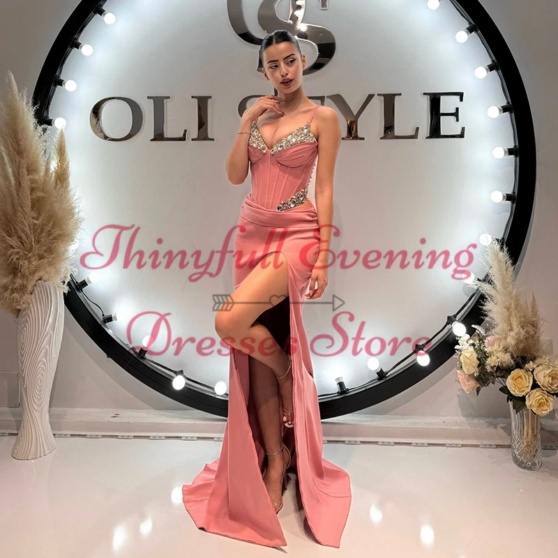 Thinyfull Sexy Mermaid Prom Evening Dresses Saudi Arabia Beadings Sweetheart Party Dress 2024 Night Cocktail Prom Gown Plus Size